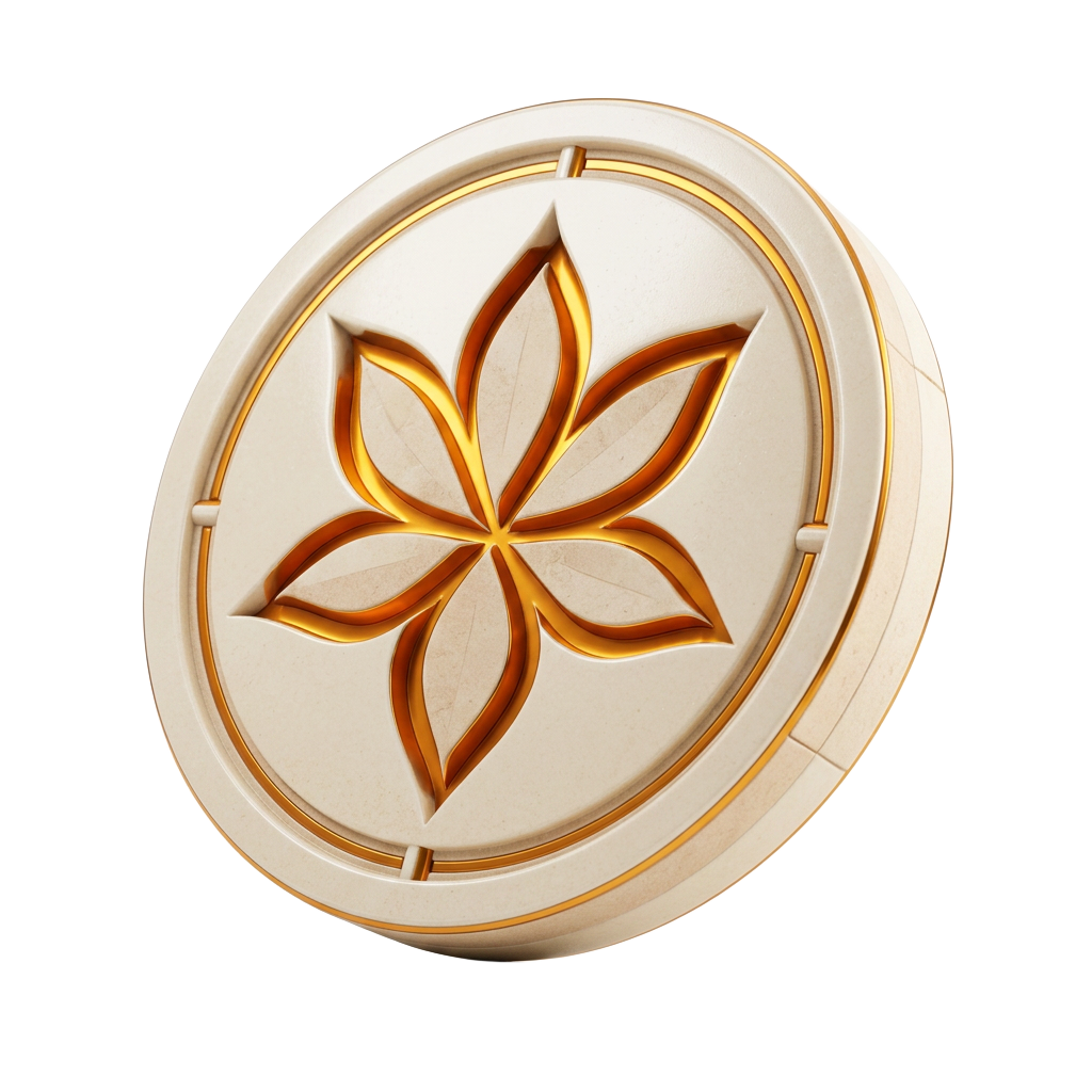 The KAMALO mark, a token carved with a lotus emblem